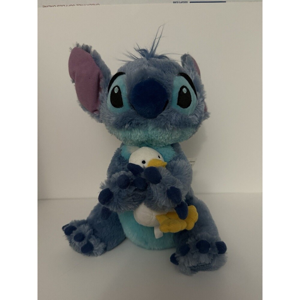 Vintage Disney Retired Rare Lilo and Stitch with Duck Plush 10inches NWT